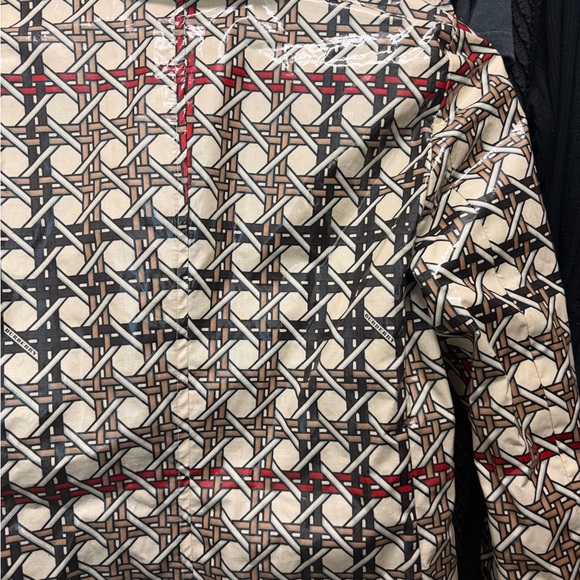 Burberry Women's Patterned Trench Coat in Beige and Red - Picture 7 of 7